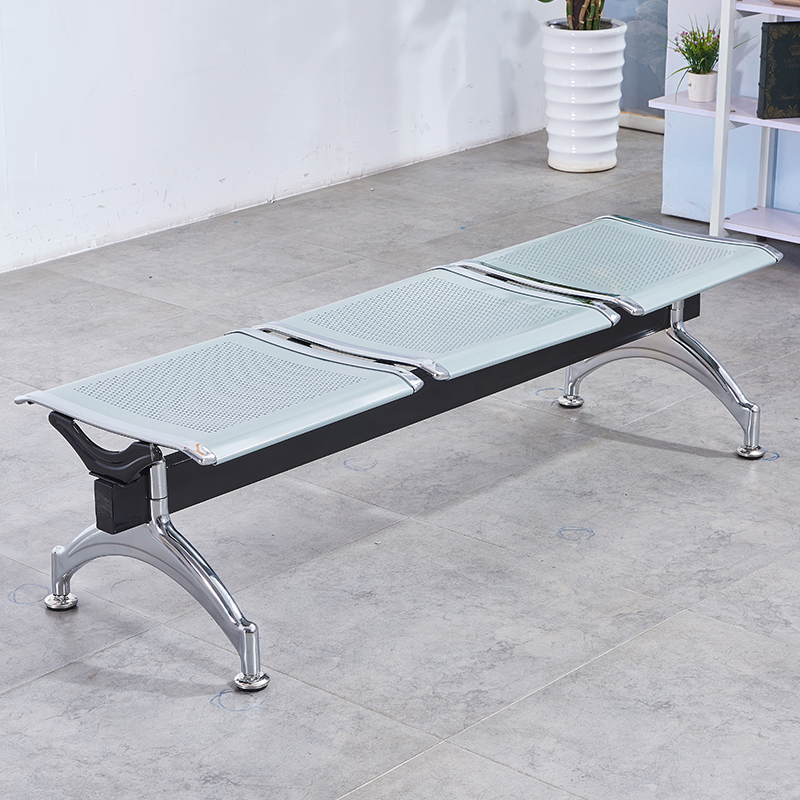 三人位连排椅无靠背平板等候椅机场椅长排椅候诊椅公共座椅输液