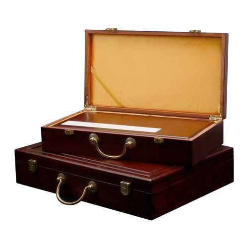 宣纸空白国画传统卡纸仿古绢纸册页 高档全红木宣纸折页 书法国画