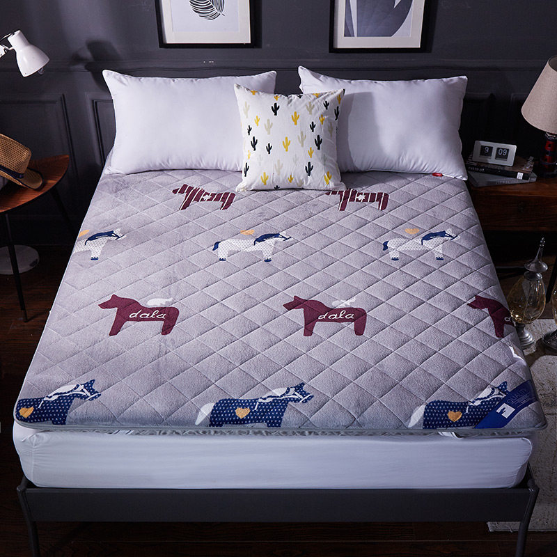 秋冬加厚保暖法莱绒床垫榻榻米垫子学生床护垫宿舍褥子单人双人