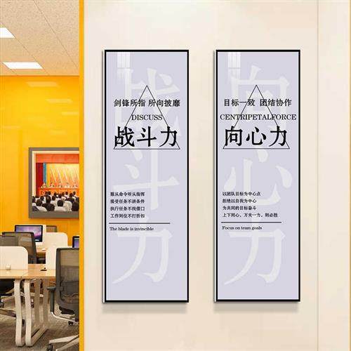 办公室墙面装饰标语挂画励志墙贴公司会议室楼梯企业文化背景挂画