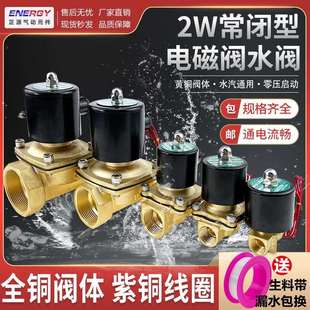 2W025 2W250 4分1寸2寸 常闭电磁阀水阀气阀2W160