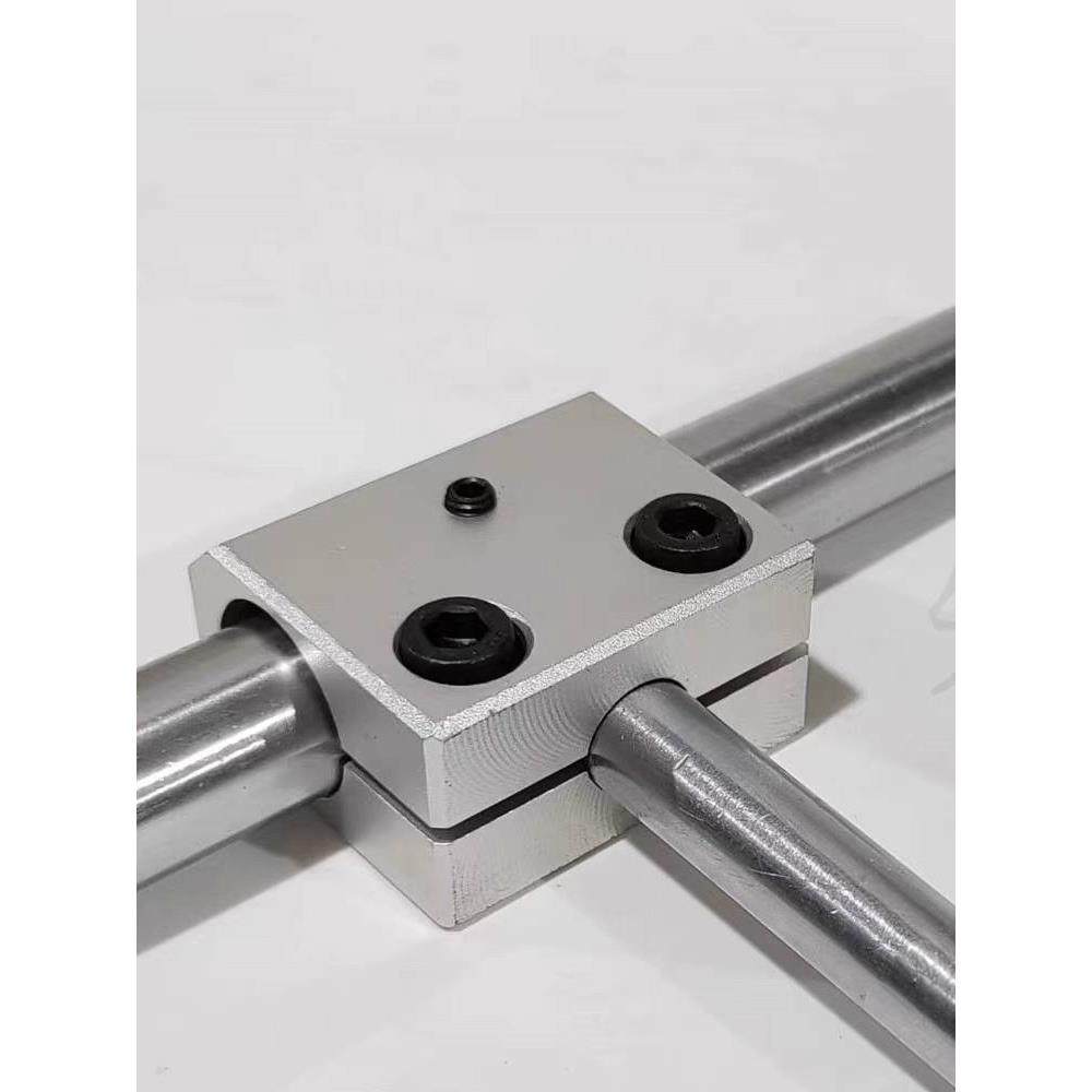 光轴夹三通支架T型固定夹块连接件90度直角夹光轴支架锁紧管夹具