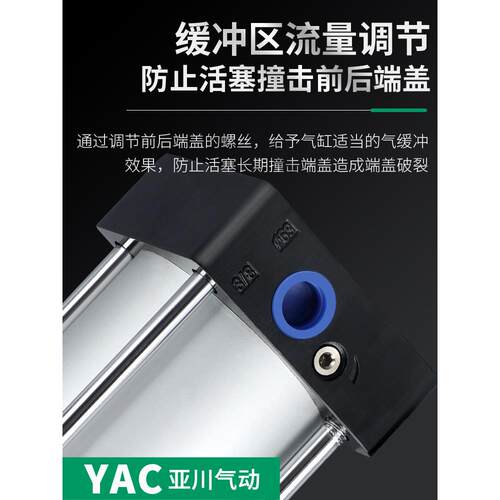 标准气缸小型气动SC32/40/50/63/80*100X125-160X200-S大推力汽缸