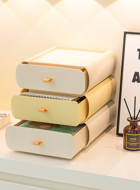 玄关钥匙收纳盒摆件进门口家居客厅奶油风装饰品家居抽屉式储物箱