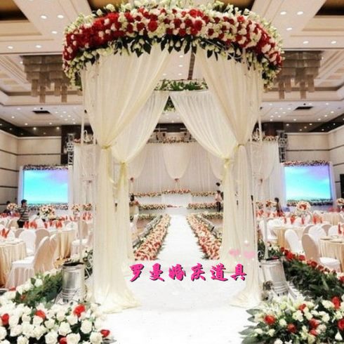 包邮 新款婚庆喜亭圆亭 婚礼道具仪式亭花房公主亭 圆亭架子纱幔