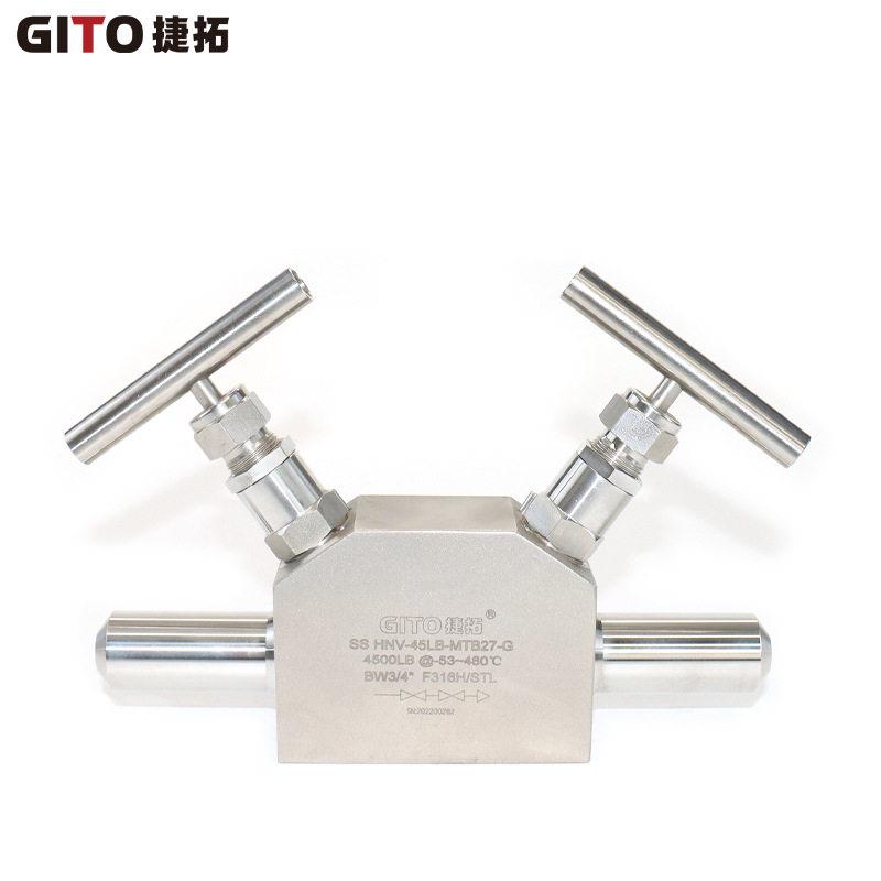 一体式双阀压对焊整体式双截止阀双联针阀