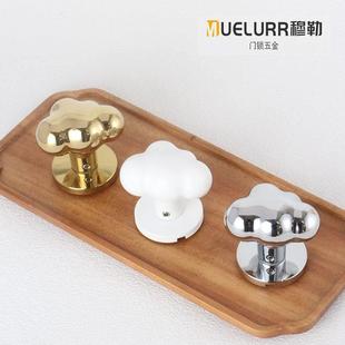 隐形门锁亮金色单面锁亮银色隐蔽背景墙把手云朵心形暗门拉手