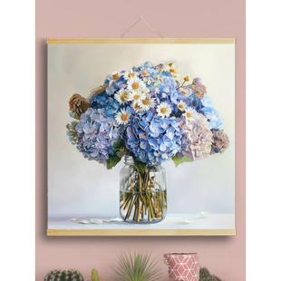 实木卷轴挂画 采购产品斯堪 花卉 纹理植物 米 纳维亚油画风格