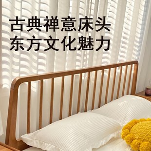 白蜡木全实木民宿135cmx190cm宽的150法式复古中古风120x200婚床