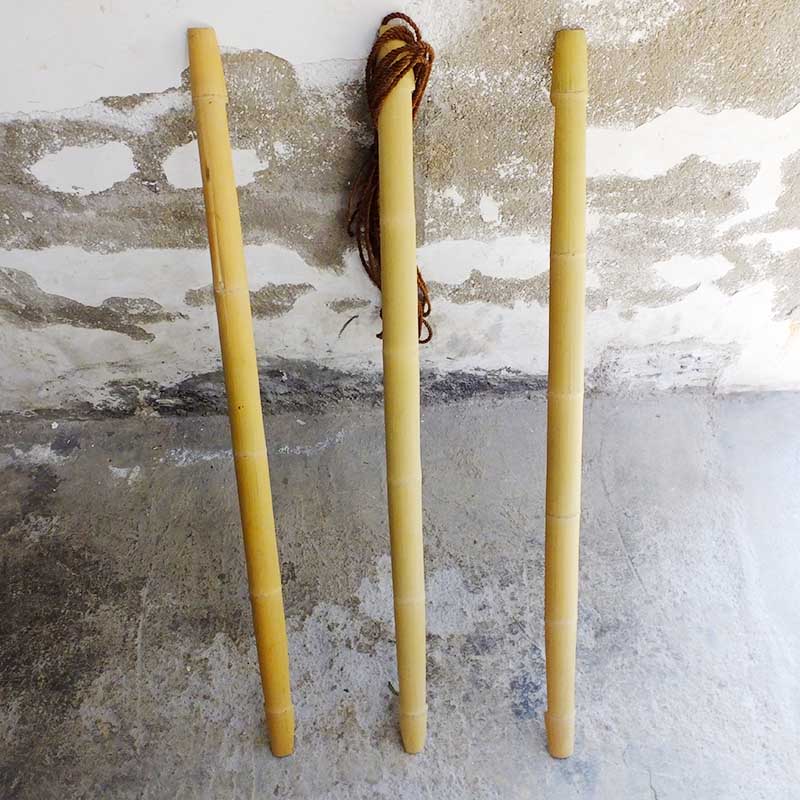 纯手工竹挑子 贵州老楠竹大号扁担 家用挑水道具儿童表演竹扁担挑