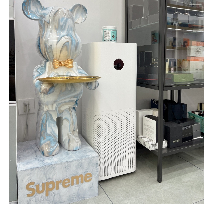 网红暴力熊大摆件客厅落地电视柜轻奢家居装饰创意存钱罐托盘收纳