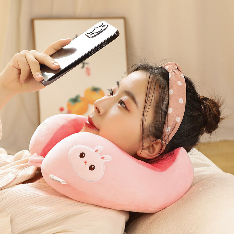 可爱u型枕护颈枕午睡专用仰睡枕头脖子靠枕学生旅行睡觉u形枕抱枕