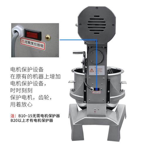 力丰b10B15b20三功能奶油鲜奶机搅拌机打蛋器商用打蛋机和面机