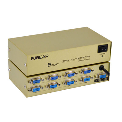 丰杰FJ-1508 1进8出分频器 VGA分配器 主机分屏器 一分八分频器