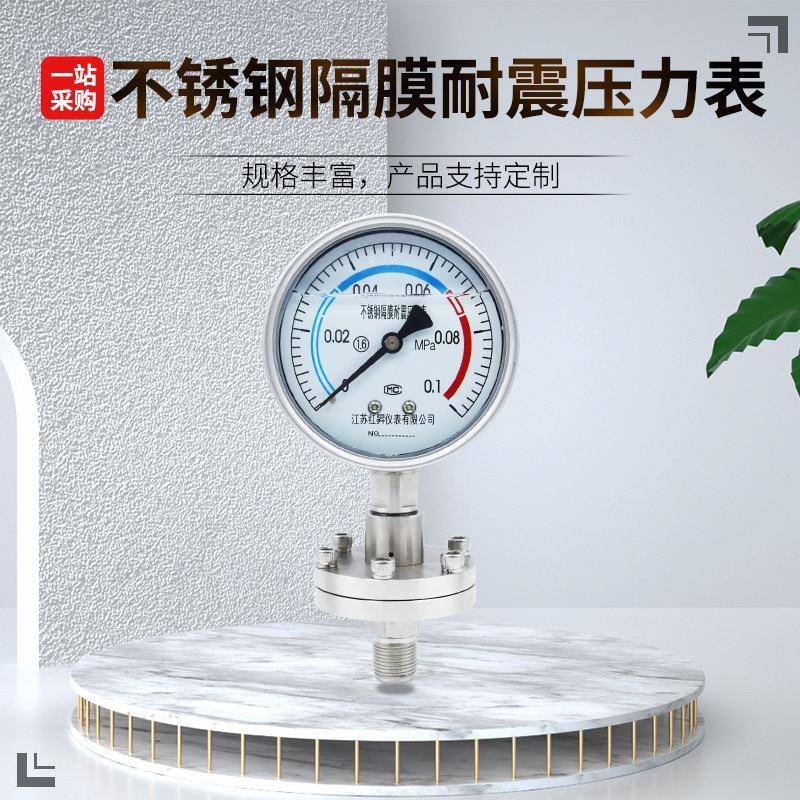 不锈钢隔膜耐震压力表--螺栓不锈钢隔膜耐震压力表--螺栓