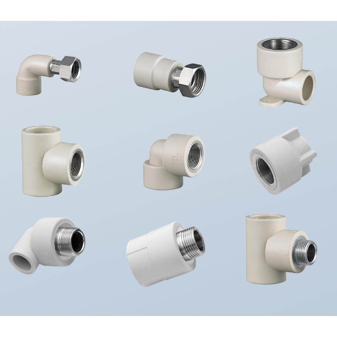 PPR水管配件大全4分20三通6分25PPR管接头外丝内丝活直接弯头