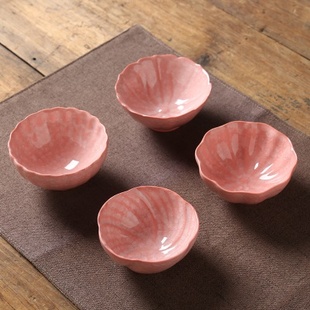 新款红盏粉冰多款异形陶瓷黑盏贵遇水化冰茶酒通用敬茶杯喜庆礼品