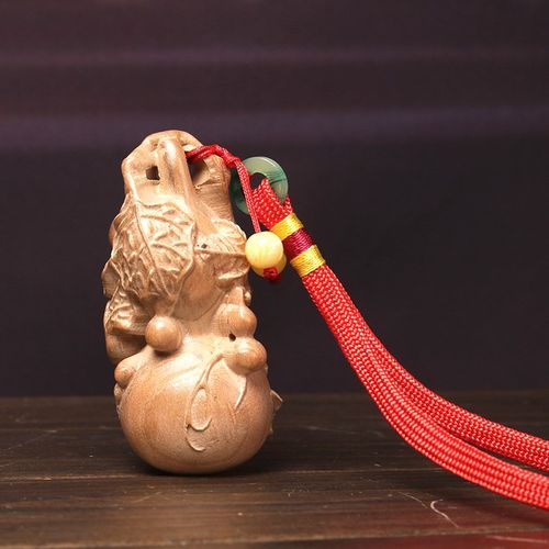 子孙葫芦桃木葫芦原木手把件木雕摆件挂件