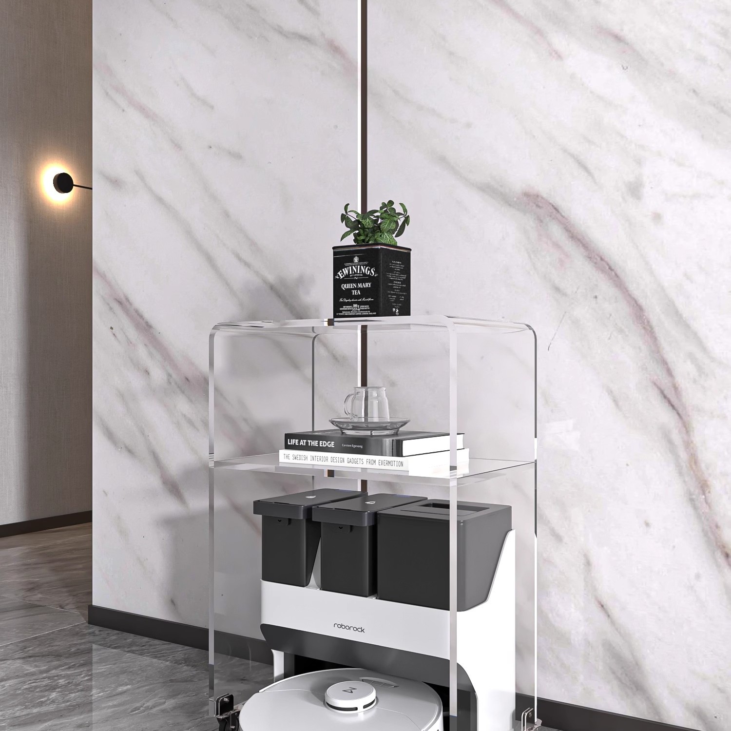 亚克力扫地机器人柜客厅收纳柜