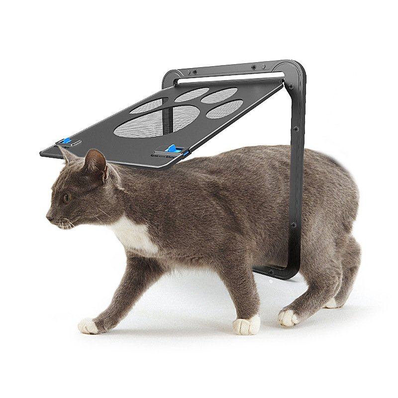 新款小号宠物纱窗门狗狗用品 狗爪印防咬小型犬猫咪纱窗门 猫狗门