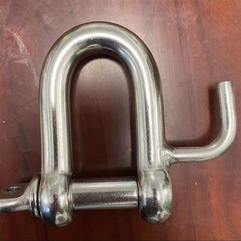 蜘蛛人升级版白钢卸扣304不锈钢防溜绳UL型扣防滑马蹄扣吊环下降