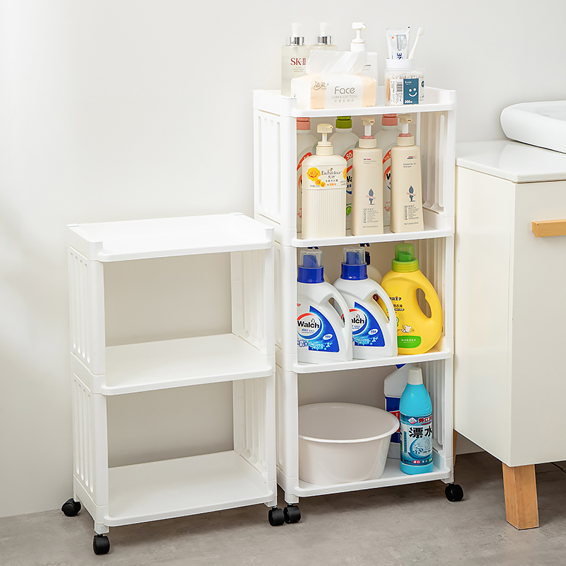 化妆室置物架浴室家用厕所夹缝收纳层架子洗手间落地式洗漱用品大