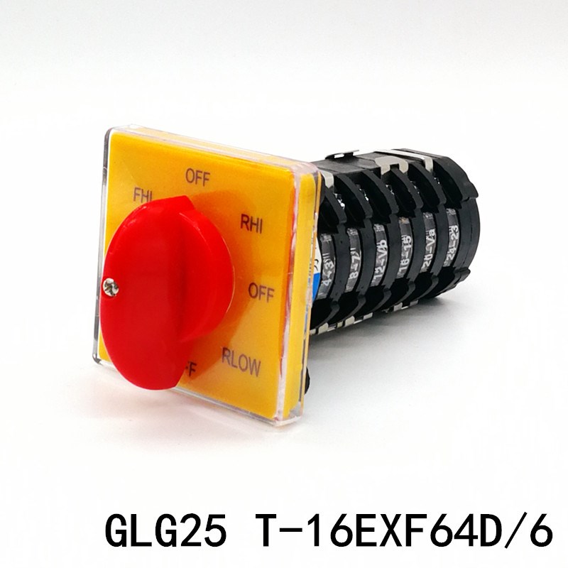 GLG25 T-16EXF64D-6  D6075铣床高低速 正逆反转快慢万能转换开关