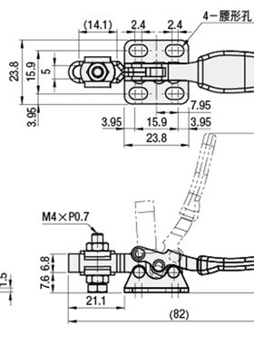 水平式快速夹具 替代MISUMI米思米肘夹MC01L-2快速夹钳 工装夹具