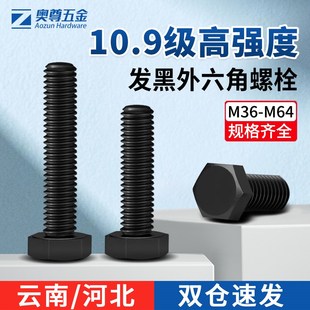 10.9级高强度外六角螺栓合金钢六角螺丝 M64 M36M39M42M45M48