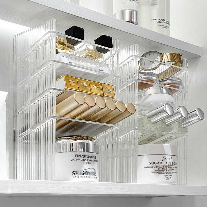镜柜收纳盒化妆品桌面梳妆台护肤品口红首饰卫生间浴室整理置物架