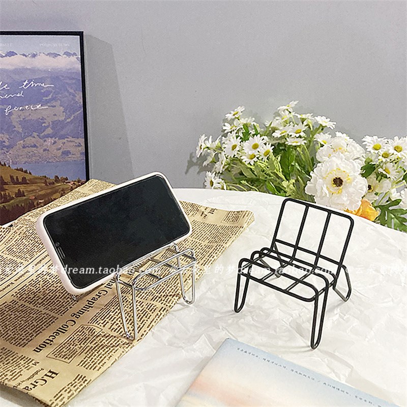 椅子手机支架ipad简易桌面平板手机二合一支架金属支撑架懒人支架