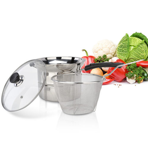 包邮加厚多功能不锈钢料理锅汤锅小蒸锅面条锅炸锅多用电磁炉