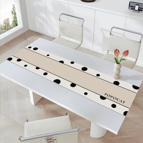 桌旗轻奢高端茶席茶垫茶台茶几垫桌布中间长条防水防油皮革餐桌垫