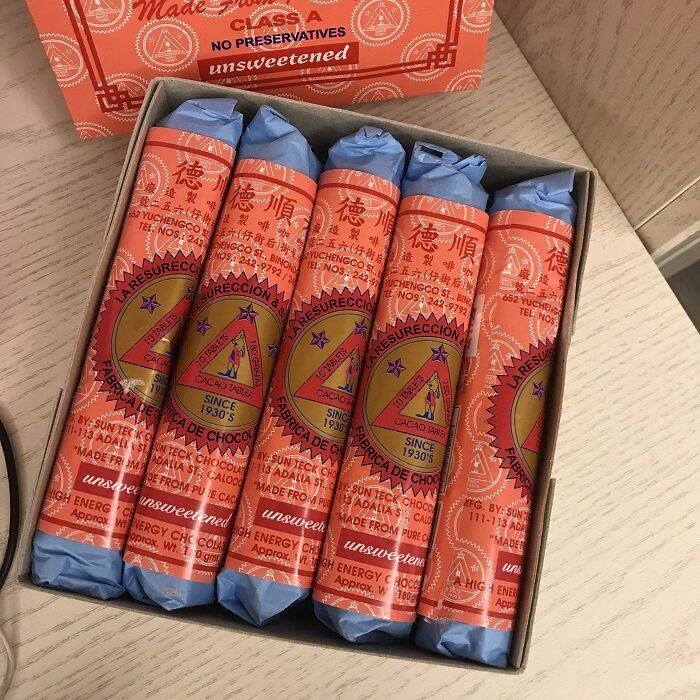 夏天冰箱保存一盒10条装!菲律宾老顺德朱古力芝龟力纯可可坐月子