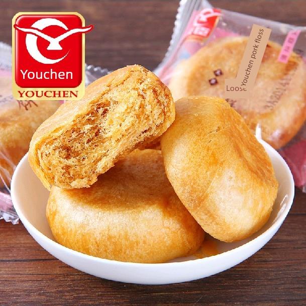 早餐营养饼干营养早餐零食友臣金丝肉松饼 皮薄馅多500g饼干