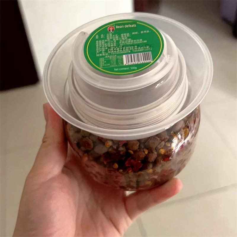 湖南特产香辣豆豉1000g塑料坛灌装农家自制老坛下饭菜500g