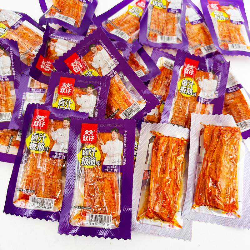 双仔辣条素牛筋传说烧烤小辣卤汁板筋开心凉皮85度鲜湖南小吃零食