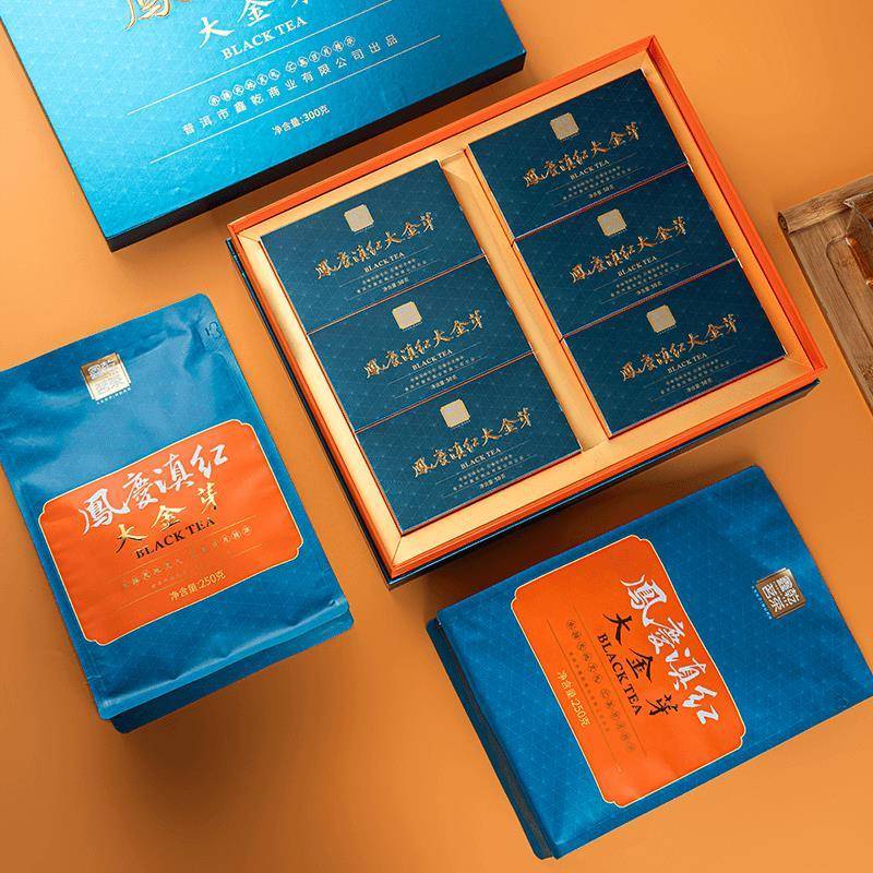 鑫干茗茶品质滇红大金芽颗颗嫩芽制作花香果香鲜爽甘甜经典滇红茶