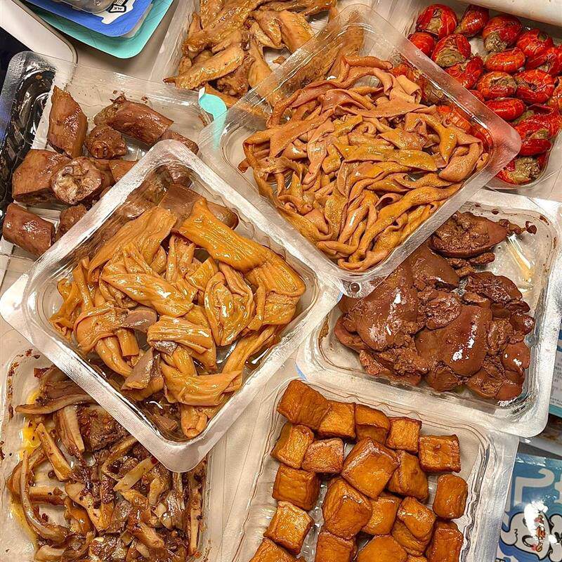 新货MK鸭货鸭脖鸭锁骨鸭肠160g香辣卤味土豆片鱼豆腐豆皮腐竹即食