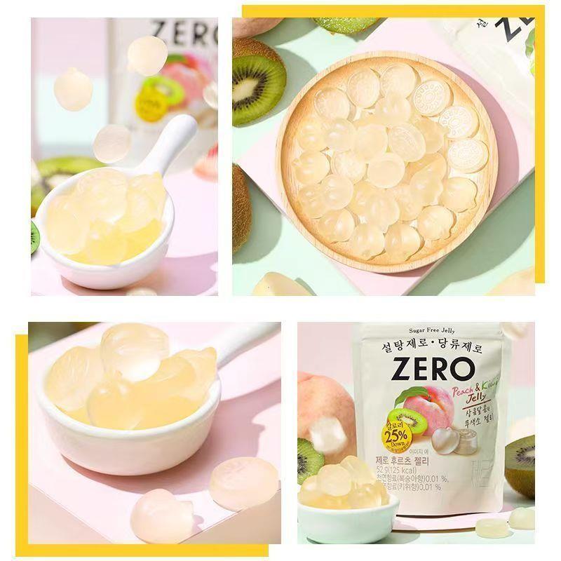 乐天ZERO水蜜桃软糖奇异果奇异果水果糖儿童QQ糖橡皮糖糖果
