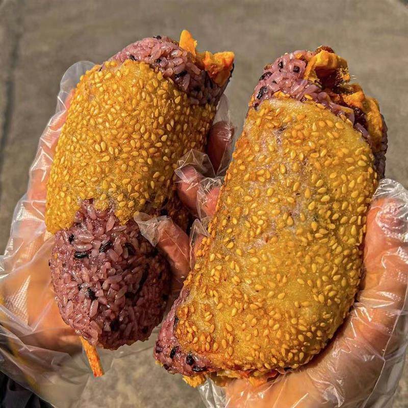新货麻球糯米饭团温州特产麻团包糍饭油条夹榨菜粢饭团加热即食寿