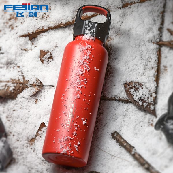 660ml飞剑自行车杯子304不锈钢保温杯便携骑行水杯户外健身红水壶