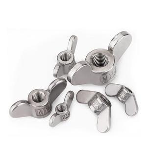 304不锈钢手拧螺母大耳朵蝶形螺帽蝴蝶型羊角元 M20 宝螺丝帽5M6M8