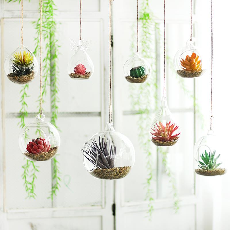 仿真多肉植物幼儿园环创植物角艺术空中软装吊饰店铺橱窗吊顶装饰
