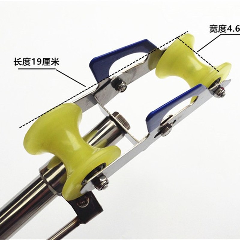 不锈钢长竿支架8-15米传统钓炮台大物竿支架地插单双滑轮钓鱼支架