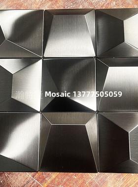金属不锈钢马赛克高低斜角D立体墙砖Ktv背景墙砖酒吧会所银