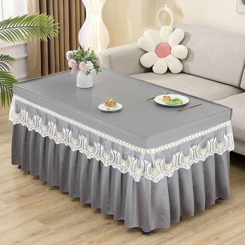 防水油烤火桌子皮套免洗茶几桌布长方形全包电炉S罩套皮革餐桌台