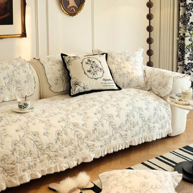 夏季轻奢高级感全棉沙发垫子四季通用防滑坐垫套罩2025新款盖布巾,居家布艺,沙发垫,淘宝优惠券,粉丝福利购,淘宝优惠卷