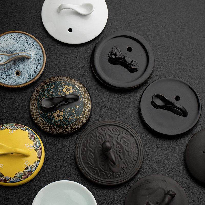 一个装紫砂窑变陶瓷半全自动茶具石磨泡茶壶盖子黑白深蓝单品配件,餐饮具,马克杯盖,淘宝优惠券,粉丝福利购,淘宝优惠卷