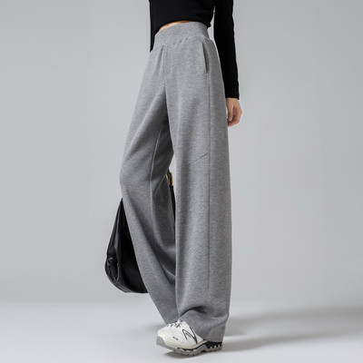 衣恋集团旗下LUKKEN2025新款加宽高腰显瘦松紧腰宽松阔腿长裤